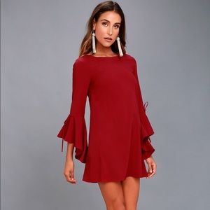 Red Long Sleeve Dress
